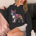 Boston Terrier Floral Dog Lover Vintage Distressed For Men Women Kids Unisex Hoodie, funny design