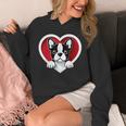 Boston Terrier Heart Cute Puppy Lover Or Dog Owner Unisex Hoodie, funny design