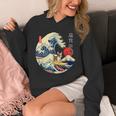 Boston Terrier Japanese Kanagawa Wave Surf Loyal Dog Men Women Kids Unisex Hoodie, funny design