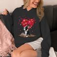 Boston Terrier Lover Heart Shape Boston Terrier Valentine Unisex Hoodie, funny design