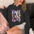 Boston Terrier Lover Pop Art Color Boston Terrier Dog For Men Women Girls Kids Unisex Hoodie, funny design