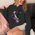 Boston Terrier Lovers Colorful Pop Art Boston Terrier Unisex Hoodie, funny design