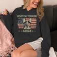 Boston Terrier Mom Dog Lovers American Flag 4th Of July Unisex Hoodie, Couple Gifts, Mom Gifts, Boston Terrier Mom Gifts, American Boston Terrier Gifts, Boston Terrier 4th Of July Gifts, funny design