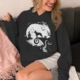 Boston Terrier And Moon Halloween Costume Dog Lover Unisex Hoodie, Boston Terrier Halloween Gifts, funny design
