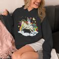 Boston Terrier Riding Unicorn Boys Girls Kids Rainbow Unisex Hoodie, Boston Terrier Riding Gifts, funny design