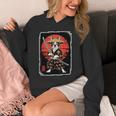 Boston Terrier Samurai Ninja Vintage Anime Japanese Ukiyo-e Unisex Hoodie, funny design