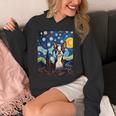 Boston Terrier Starry Night Van Gogh Art Unisex Hoodie, funny design