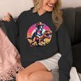 Boston Terrier Wearing A Cowboy Hat On T-Rex Unisex Hoodie, funny design
