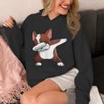 Dabbing Red Boston Terrier Dab Dance Dog Men Women Kids Unisex Hoodie, funny design