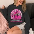 Ghost And Witch Boston Terrier Dog In October We Wear Pink Unisex Hoodie, Boston Terrier Ghost Gifts, funny design