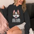 Just a Girl Who Loves Boston Terriers Unisex Hoodie, funny design