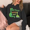 Kids My Nonna Loves Me Dinosaur Grandson Unisex Hoodie, funny design