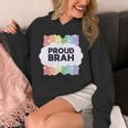 Proud Brah ゲイプライドフラッグ ジェンダー平等 パステルブラ 長袖tシャツ パーカー