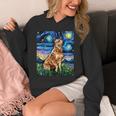 Red Heeler Starry Night Cattle Dog Colorful Art By Aja For Men Women Girls Kids Unisex Hoodie, funny design