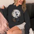 Spooky Halloween Moon Boston Terrier Boston Bull Bostie Unisex Hoodie, Boston Terrier Halloween Gifts, funny design