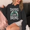 Teacher Halloween Shirt Women Men Teachers Love Brains Unisex Hoodie, funny design