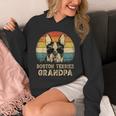 Vintage Boston Terrier Grandpa Dog Lovers Father's Day Unisex Hoodie, funny design