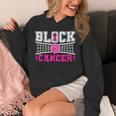 Volleyball Breast Cancer Awareness Block Out Cancer Pink Hoodie