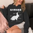 うさぎの解体新書 ウサギ好き うさぎ好き うさぎの飼い主 おもしろ かわいい うさぎ 兎 ウサギ パーカー