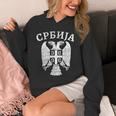 セルビア セルビア セルビア語 紋章 イーグル クロス 旗 キリル文字 パーカー