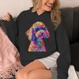 トイプードル愛好家デザイン ポップアート 面白いトイプードル 犬 長袖tシャツ パーカー
