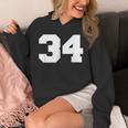 ナンバー34 スポーツジャージプレーヤー 34 ファン フロントプリント ヴァーシティ パーカー