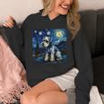 バン・ゴッホ 星月夜ミニチュア・シュナウザー 長袖tシャツ パーカー