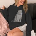 ブリティッシュショートヘアの猫 長袖tシャツ パーカー