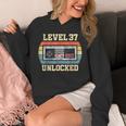 レベル 37 アンロック 37歳 ギフト 面白い ゲーマー 37歳の誕生日 パーカー