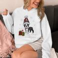 Boston Terrier Christmas T Shirt-Life Is Merrier Premium Tri-Blend Unisex Hoodie, Boston Terrier Christmas Gifts, funny design