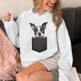 Boston Terrier Dog Puppy Dog In Pocket Cute Pet Lover Unisex Hoodie, funny design
