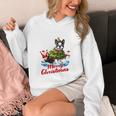 Boston Terrier Merry Christmas Tree Lights Dog X-Mas Dogs Unisex Hoodie, Boston Terrier Christmas Gifts, funny design