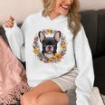 Boston Terrier Mom Floral Bostie Dog Lover Flowers Cute Unisex Hoodie, Couple Gifts, Mom Gifts, Boston Terrier Mom Gifts, funny design