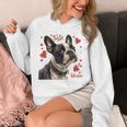 Boston Terrier Is My Valentine Cute Pet Dog Owner Valentine Unisex Hoodie, funny design