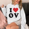 I Heart Ov Initials I Love OV First And Last Name O パーカー