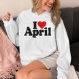 I Love Heart April Nameon A パーカー