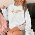 Retro Sedona Script Vintage Throwback Kids Unisex Hoodie, funny design