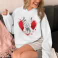 Valentine's Day Boston Terrier Dog Unisex Hoodie, funny design