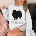 ポメラニアンブラックシルエット パーカー