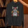 Boston Terrier Dia De Los Muertos Day Of The Dead Dog Skull For Men Women Kids Unisex Hoodie, gift for family, gift for coworker