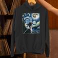 Boston Terrier Dog Art Van Gogh Starry Night Boston Terrier Unisex Hoodie, gift for family, gift for coworker