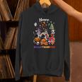 Boston Terrier Dog Christmas Happy Hallothankmas Halloween For Men Women Kids Unisex Hoodie, Boston Terrier Halloween Hoodies, Boston Terrier Christmas Hoodies, gift for family, gift for coworker