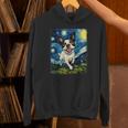 Boston Terrier Dog Starry Night Painting Unisex Hoodie, gift for family, gift for coworker