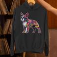 Boston Terrier Floral Dog Lover Vintage Distressed For Men Women Kids Unisex Hoodie, gift for family, gift for coworker