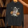 Boston Terrier Ghost Boo Halloween Costume Spooky Season Unisex Hoodie, Boston Terrier Ghost Hoodies, Boston Terrier Halloween Hoodies, gift for family, gift for coworker