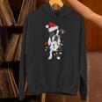 Boston Terrier Santa Christmas Lights Xmas Dog Lover Men Women Kids Unisex Hoodie, Boston Terrier Christmas Hoodies, gift for family, gift for coworker