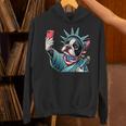 Boston Terrier Selfie Statue Of Liberty 4th Of July American Unisex Hoodie, American Boston Terrier Hoodies, Boston Terrier 4th Of July Hoodies, gift for family, gift for coworker