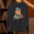 Capybara Riding Train Cute Kawaii Cartoon Rail Adventure パーカー