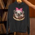 Cute Pug Shirt Donut Girls Dog Unisex Hoodie, gift for family, gift for coworker