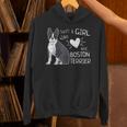 Just A Girl Who Loves Her Boston Terrier Puppy Love Unisex Hoodie, gift for family, gift for coworker